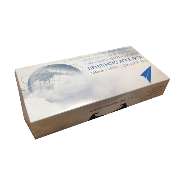 Купить снек-бокс картонный 265х126х45 мм от компании РоссПак