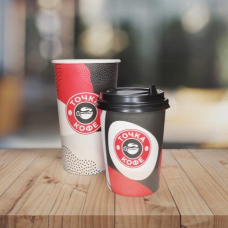 Брендирование бумажных стаканов  от компании ООО РоссПак