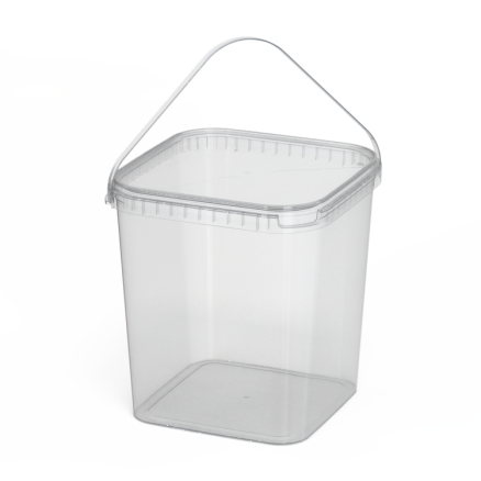 Купить ведро квадратное с ручкой (5,7 л), 197х197х210 мм от компании РоссПак