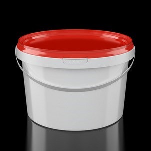 Купить ведро белое круглое с ручкой (2,25 л), d-180 мм, h-119 мм от компании РоссПак