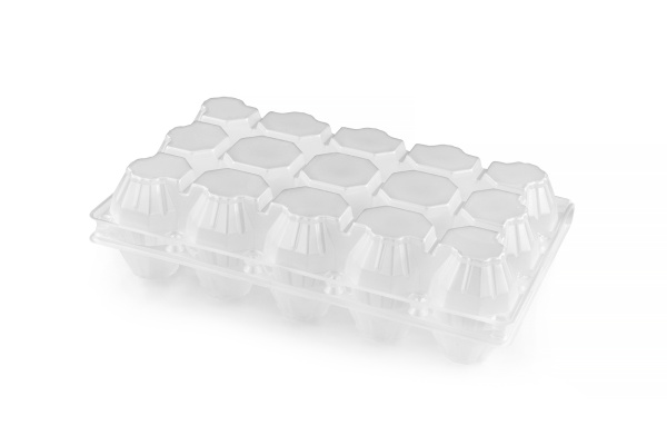 Купить бокс для куриных яиц рпб-15 (15 ячеек), прозрачный от компании РоссПак