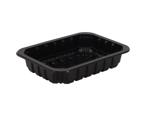 Купить лоток под запайку с ребрами черный 187х137х36 мм от компании РоссПак