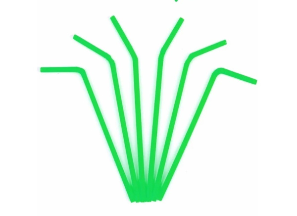 Купить трубочка коктейльная, зеленая, с гофрой, 5х210мм от компании РоссПак