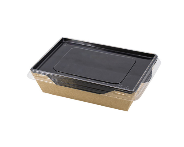 Купить контейнер черный с крышкой росссалат 800 мл от компании РоссПак