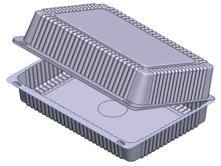 Купить контейнер 3350 мл, 264х192х76 мм прозрачный, пвх от компании РоссПак