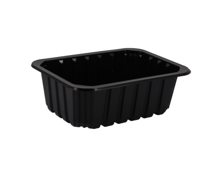 Купить лоток под запайку с ребрами черный 187х137х63 мм от компании РоссПак