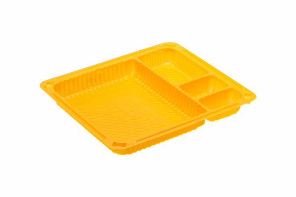 Купить контейнер рп-210 (4 секции) дно, 180,5х159,5х20,3мм, желтый, пс от компании РоссПак