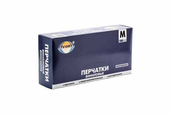Купить перчатки виниловые б/напыл. "aviora" (м), 50 пар/упак. от компании РоссПак