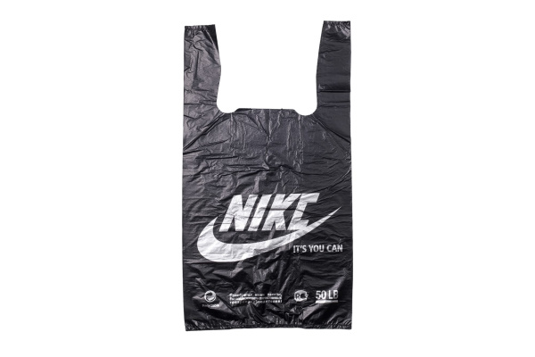 Купить пакет-майка черный "nike" (30 мкм), 300х550 мм от компании РоссПак