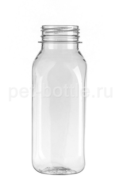 Купить бутылка 0,25л, квадратная, прозрачная, 141х53мм, широкое горло 38мм, с колпачком от компании РоссПак