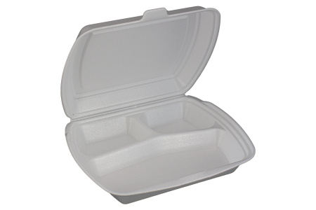 Купить ланч-бокс всп 3-секционный, белый 247х208х63 мм от компании РоссПак