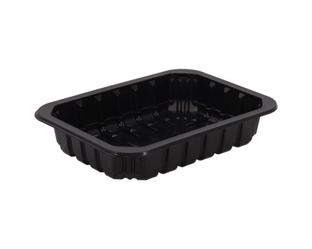 Купить лоток под запайку с ребрами черный 187х137х36 мм от компании РоссПак