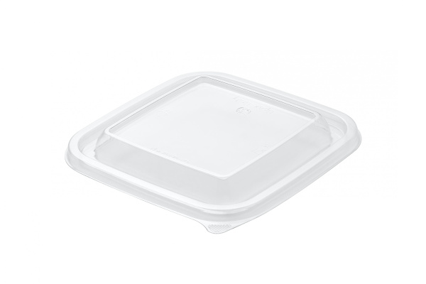 Купить крышка к квадратному контейнеру, 124,5х124,5х13,1 мм, пэт от компании РоссПак