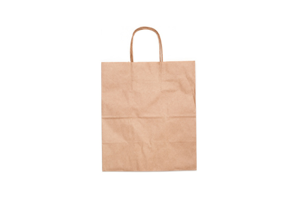 Купить пакет крафтовый с кручеными ручками, 280х240х140 мм от компании РоссПак