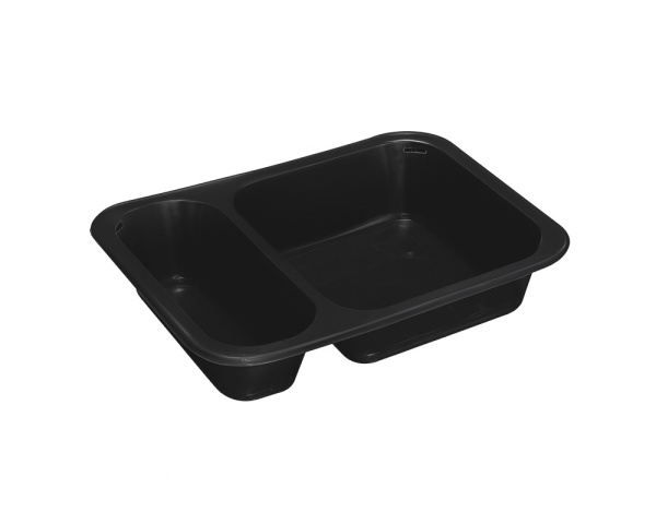 Купить лоток под запайку черный 2-секц.30/70 187х137х36мм от компании РоссПак