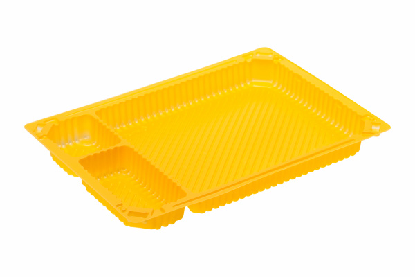 Купить контейнер рп-207 (3 секции) дно, 234х164х21,4 мм, желтый от компании РоссПак