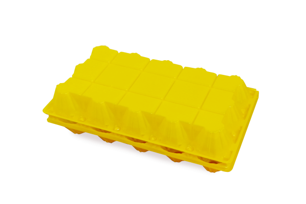 Купить бокс для куриных яиц рпб-15 (15 ячеек), желтый от компании РоссПак