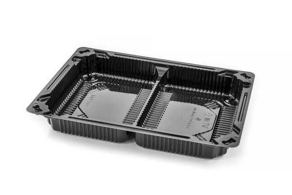 Купить контейнер рп-206 (2 секции) дно, 231х164х31,1 мм, черный, бопс от компании РоссПак